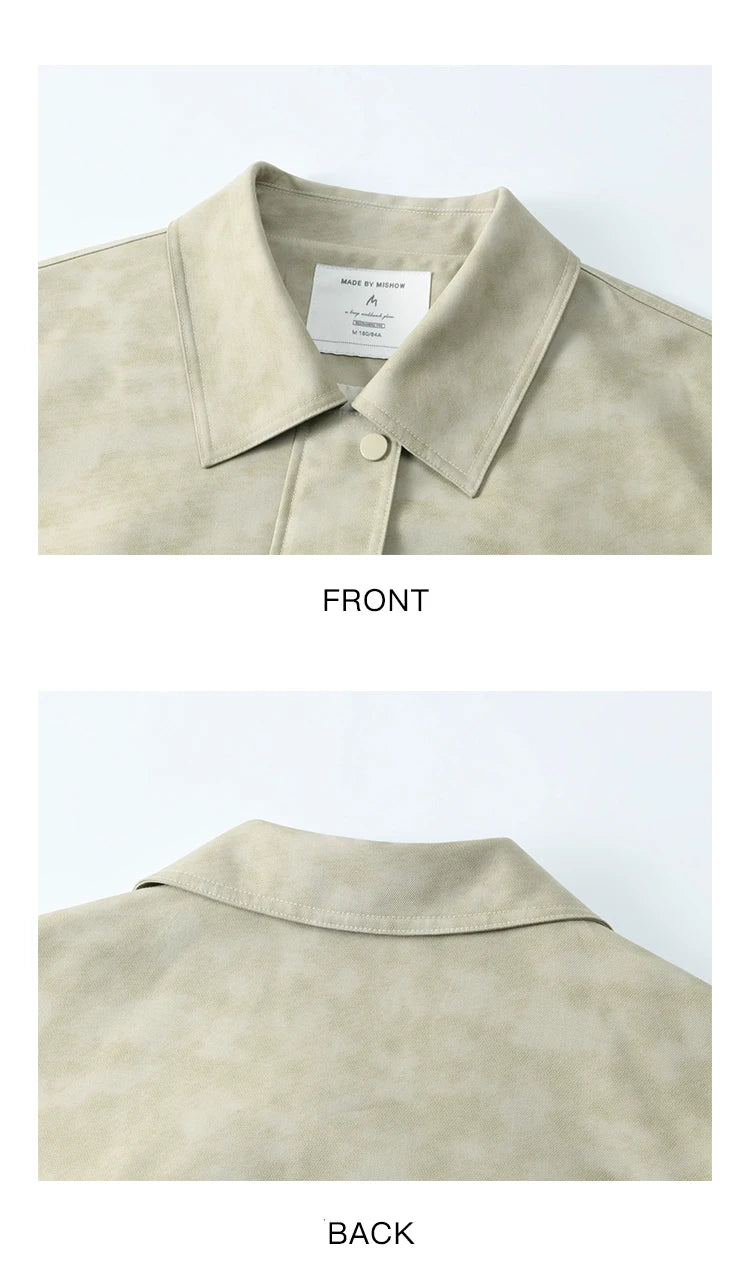 MISHOW Minimalist Short Jacket Lapel Zipper Elastic Hem MXE13W0715