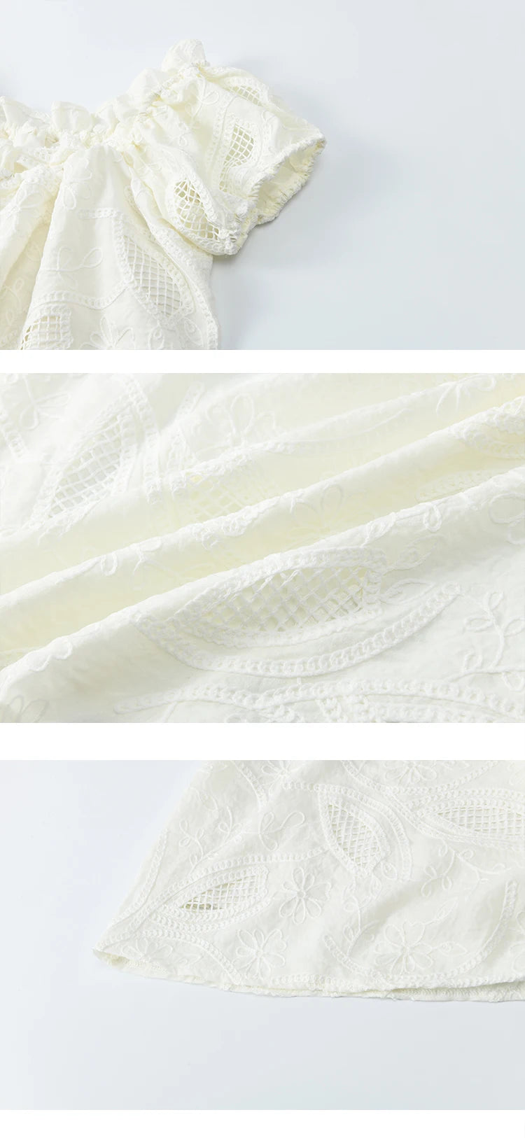 MISHOW Slash Neck Lace Blouse Short Sleeve Solid MXE35X1775