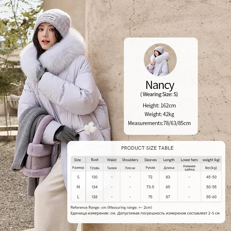 Mishow Hooded Thickened 90% Down Long Jacket MXD36Y0051