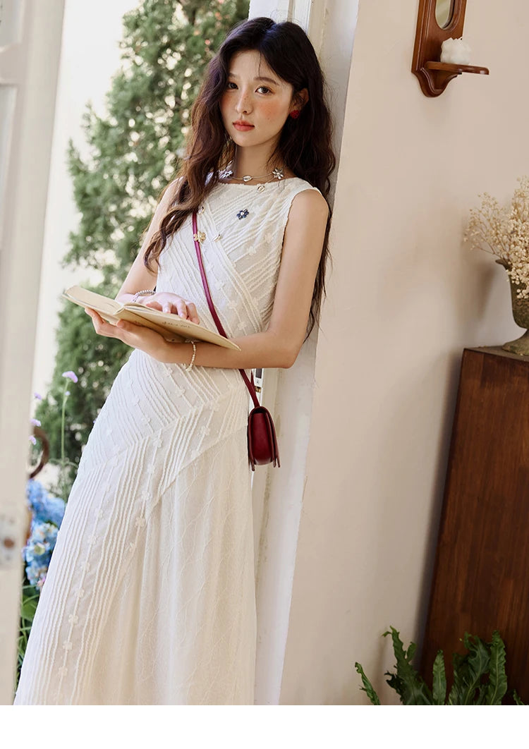 Mishow Asymmetric Lace Fishtail Flower Dress MXE35L2301