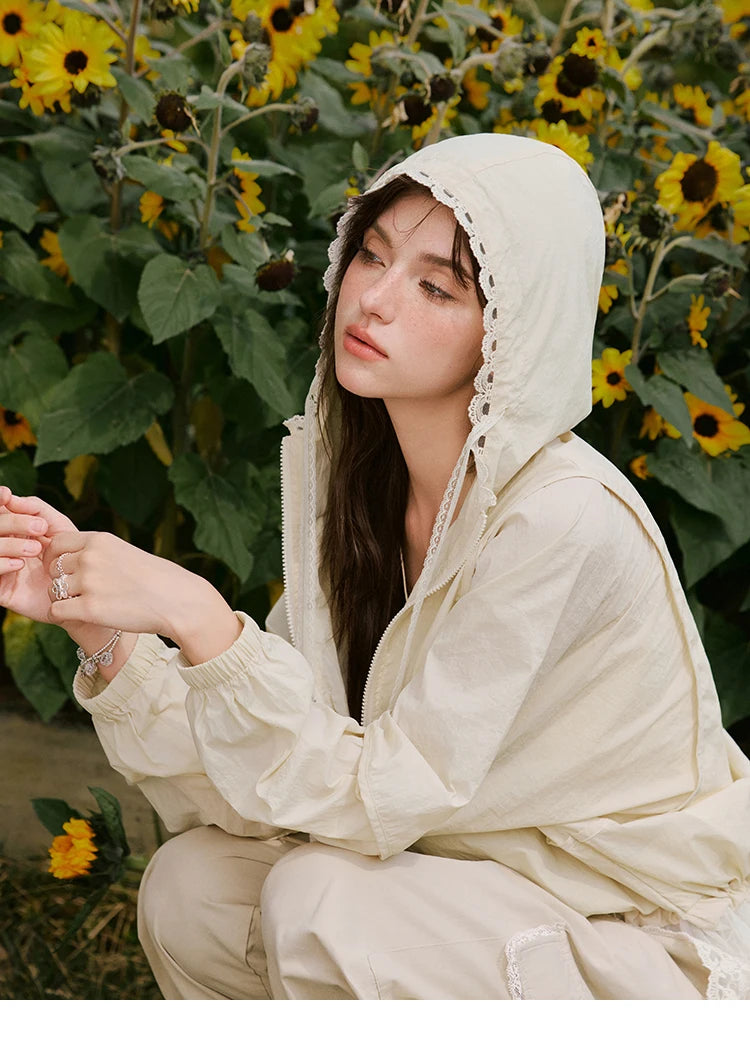 Mishow Hooded Lace Sunscreen Cardigan MXE33W0780