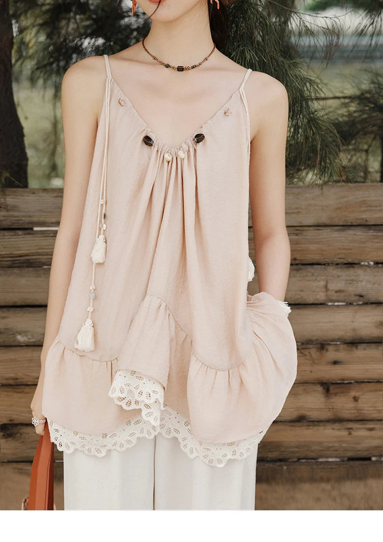 Mishow French Lace Hollow Flower Camisole MXE33X1758