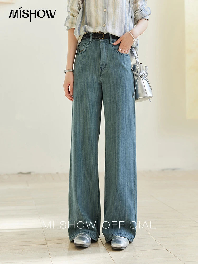 Mishow Embroidery Pockets Straight Leg Jeans MXE14K0870
