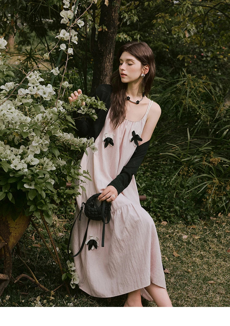 Mishow Flower Pleated High Waist Camisole Dress MXE31L2191