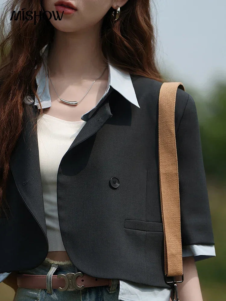 Mishow Fake Two Short Suit Jacket MXC33W0016