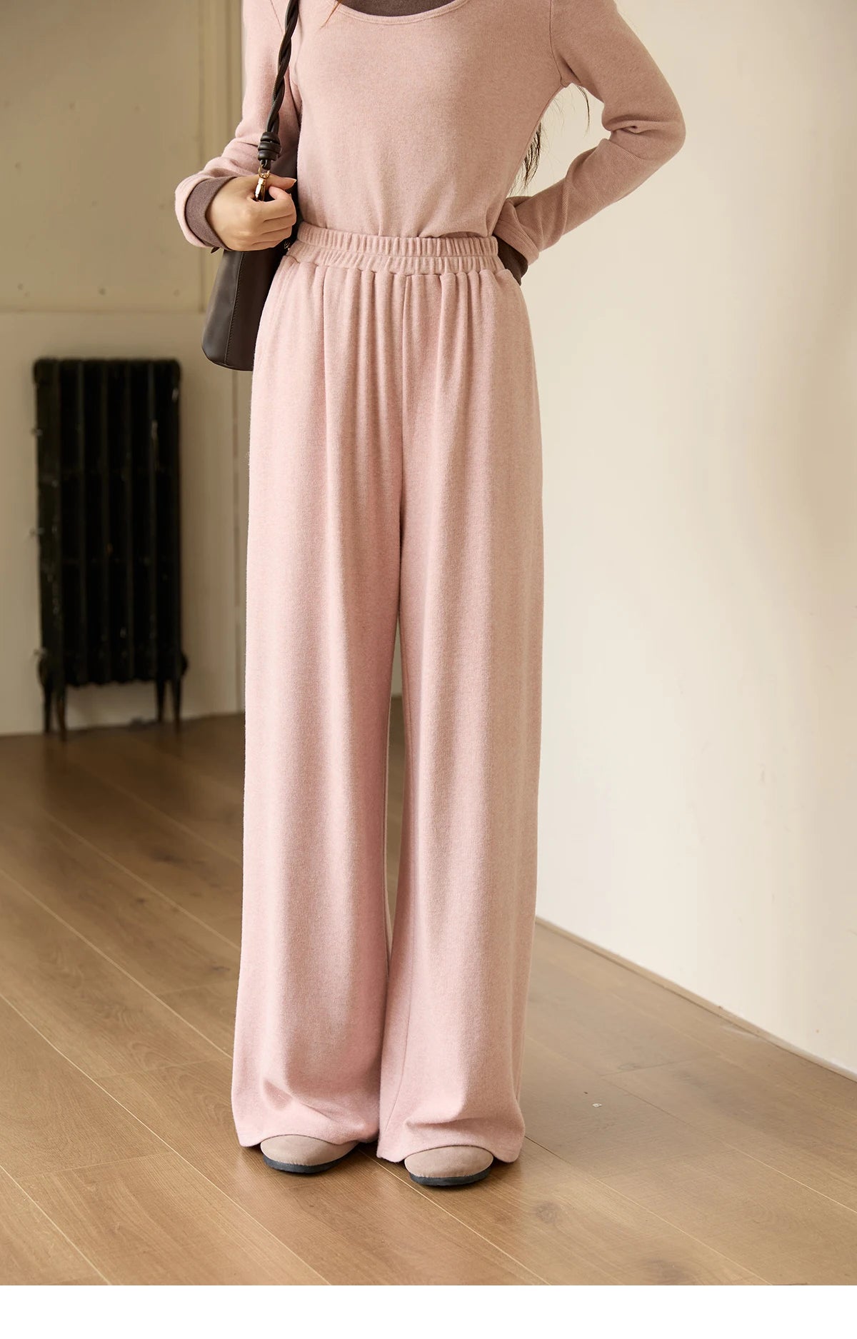 MISHOW Elastic Waist Casual Pants Loose Wide Leg Trousers MXE89K1119