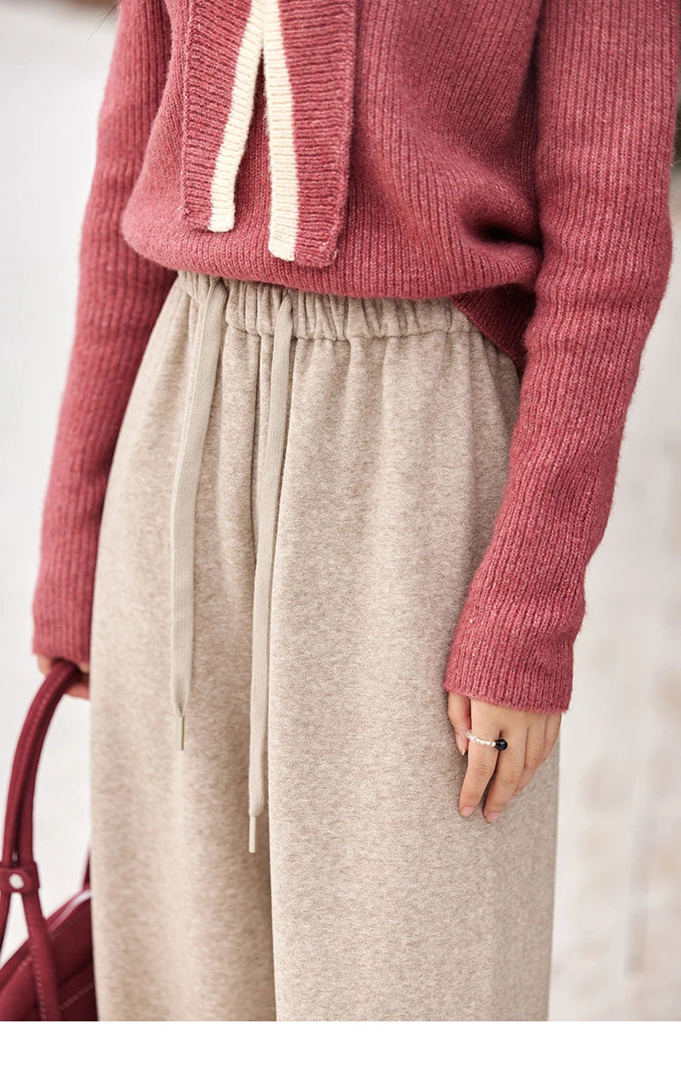 MISHOW High-Waist Wide Leg Pants Drawstring Thin MXD34K0824