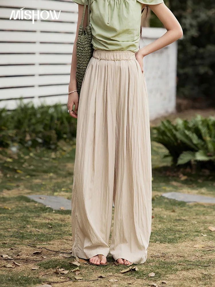 MISHOW High Waist Elastic Wide Leg Pants Slimming MXE31K0920