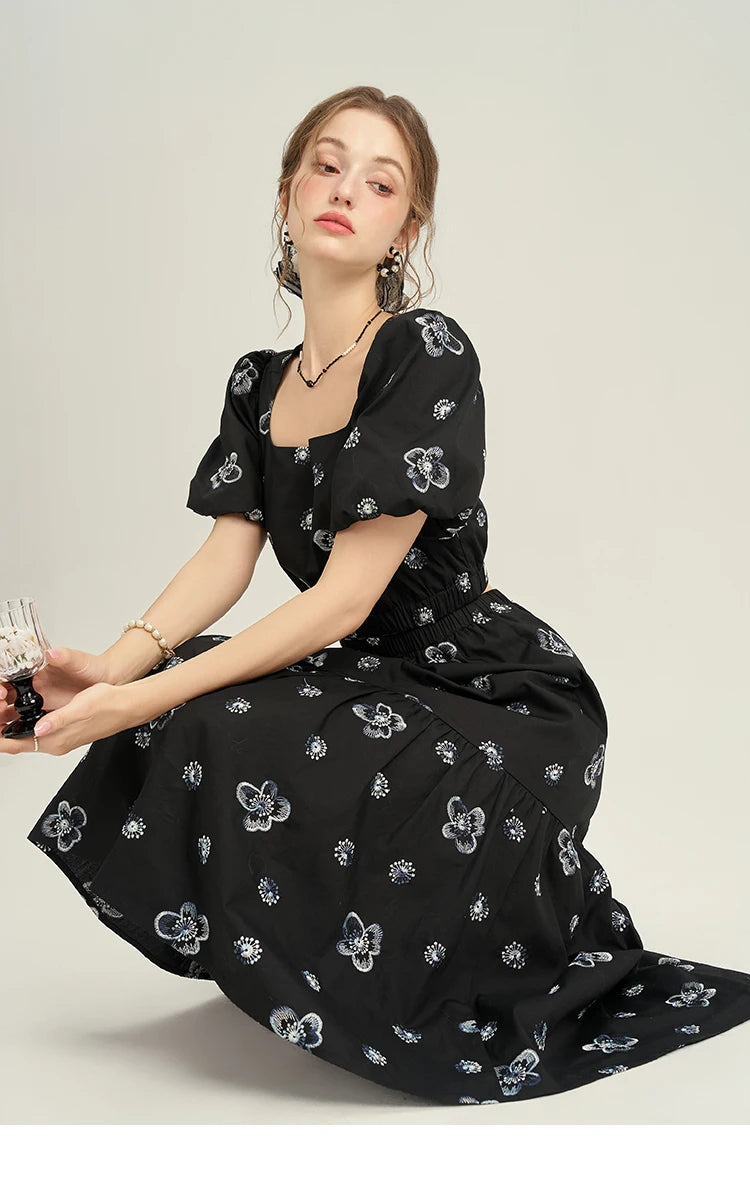 Mishow High Waist Floral Print A-Line Skirt MPD21B0398