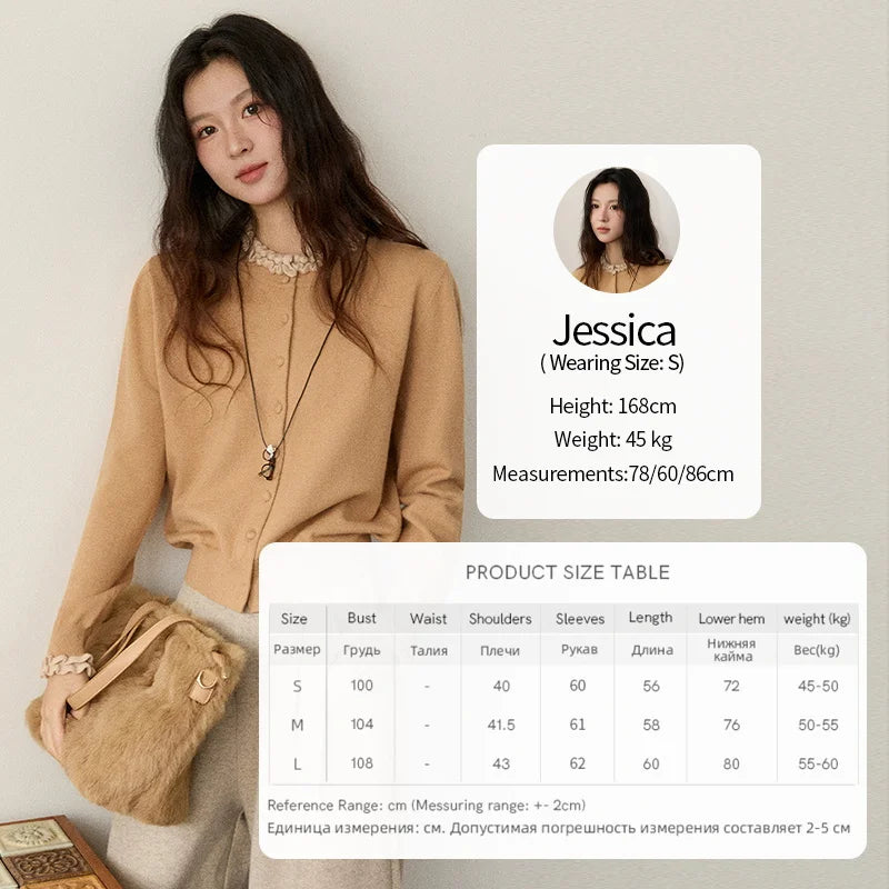 Mishow Retro Ruffle O-Neck Knit Cardigan MXE91Z2749