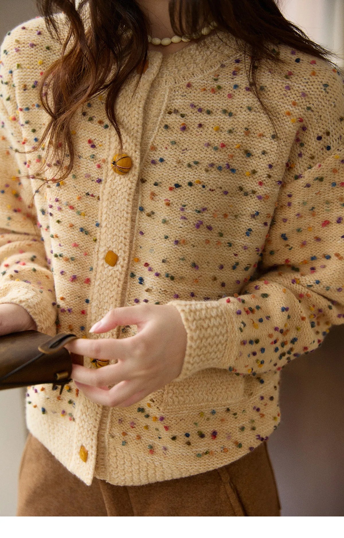 Mishow Colorful Yellow Arctic Fleece Cardigan MXE91Z2778