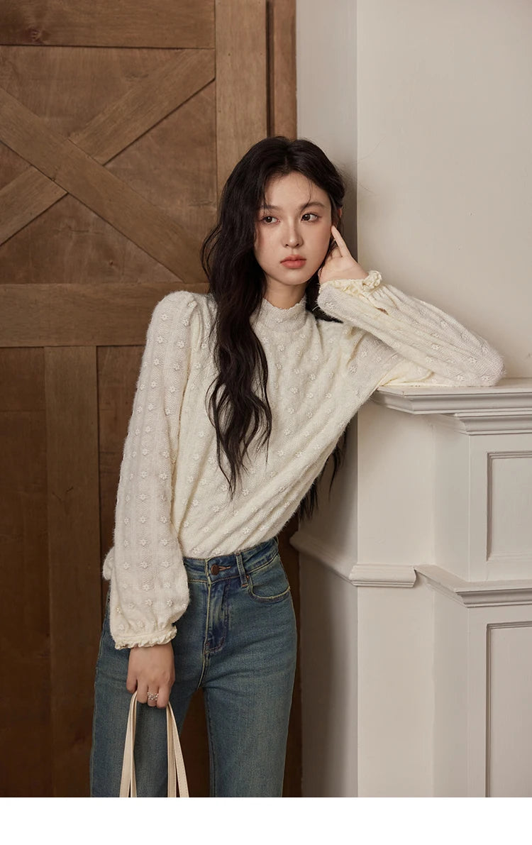 Mishow French Gentle O-Neck Wool Knit Cardigan MXD55Z1030