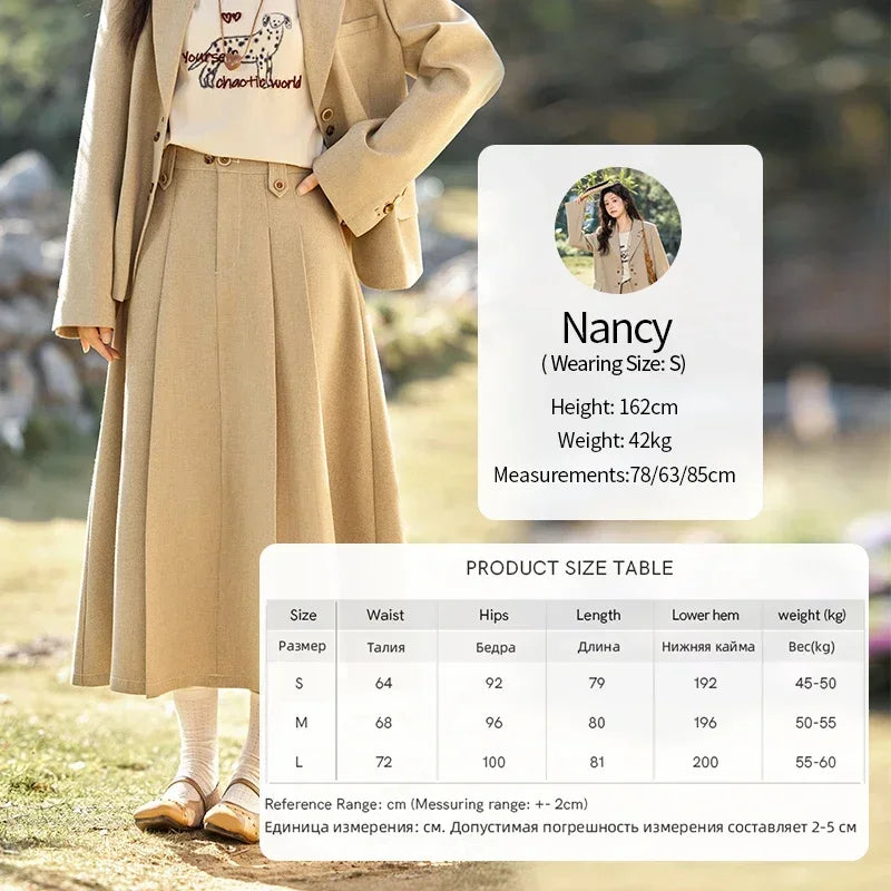 Mishow Vintage Blazer & Pleated Skirt Set MXE11W0712