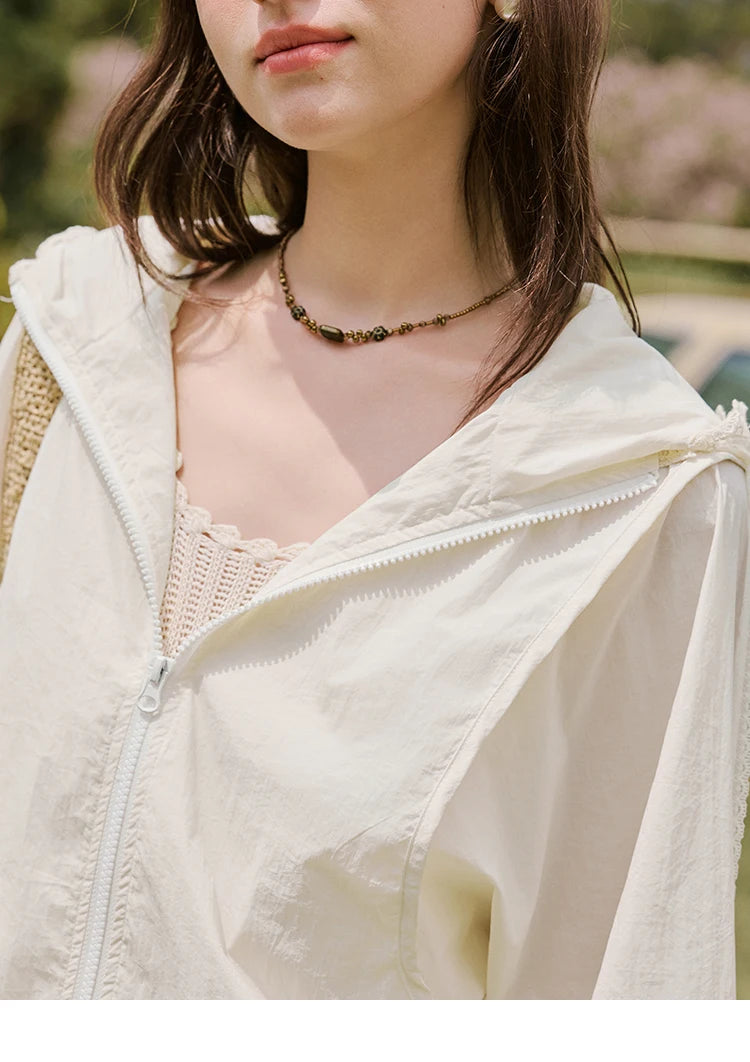 Mishow Hooded Lace Sunscreen Cardigan MXE33W0780
