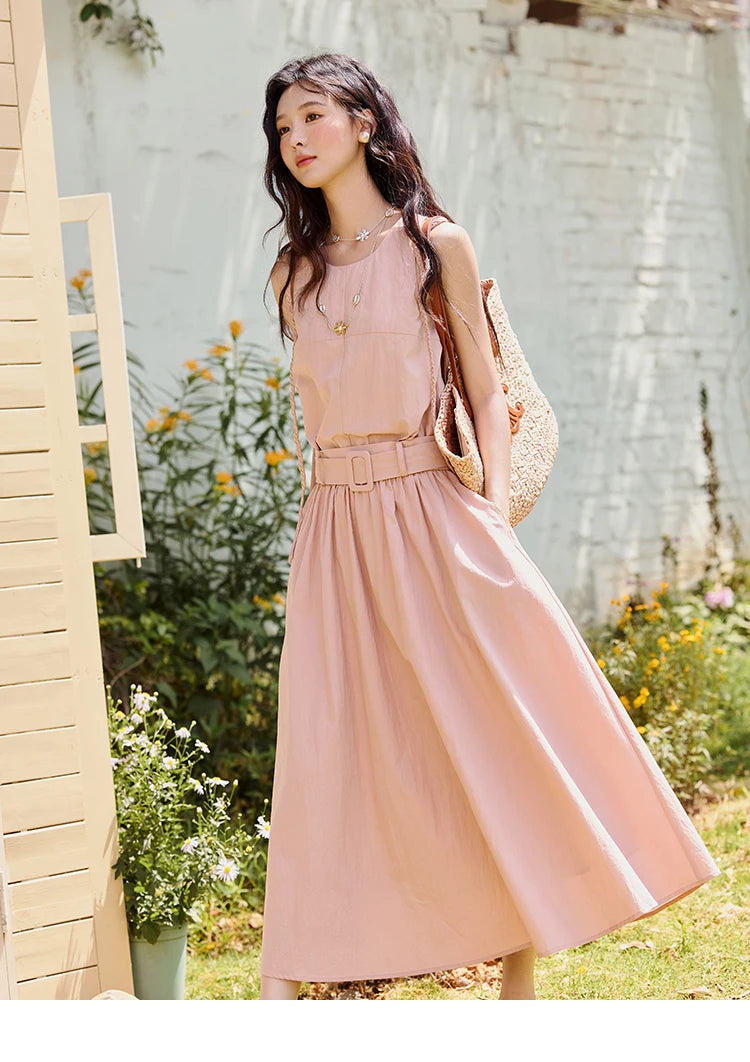 Mishow Hand Woven Fried Dough Twists Waist Belt Dress MXE34L2223