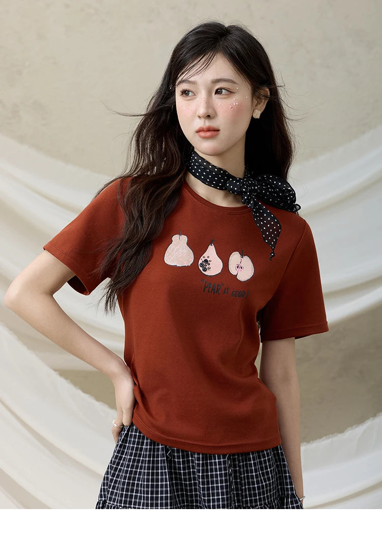 Mishow Cartoon Print Slim Office Tee MXE33T0500