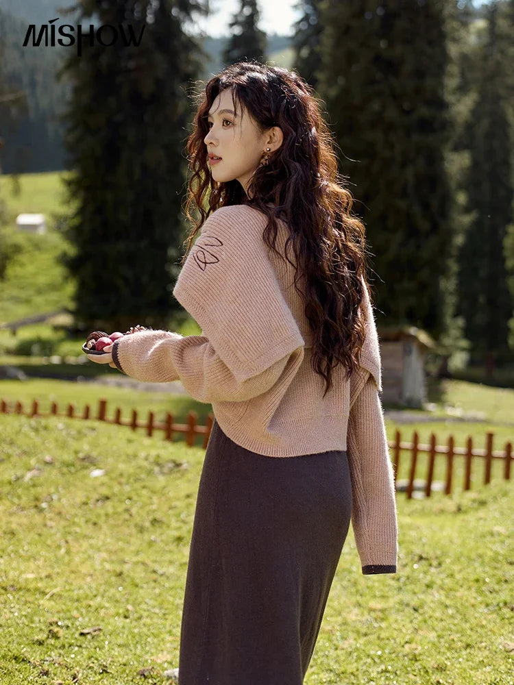 Mishow Arctic Knitted Cardigan & Strap Dress Set MXD42L2016