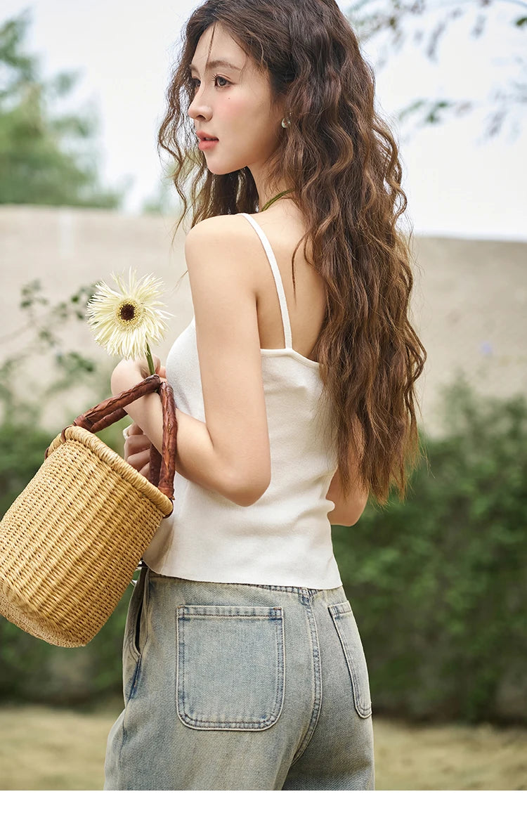 Mishow Elegant Hollow Cardigan & Camisole & Pleated Skirt Set MXD12W0342