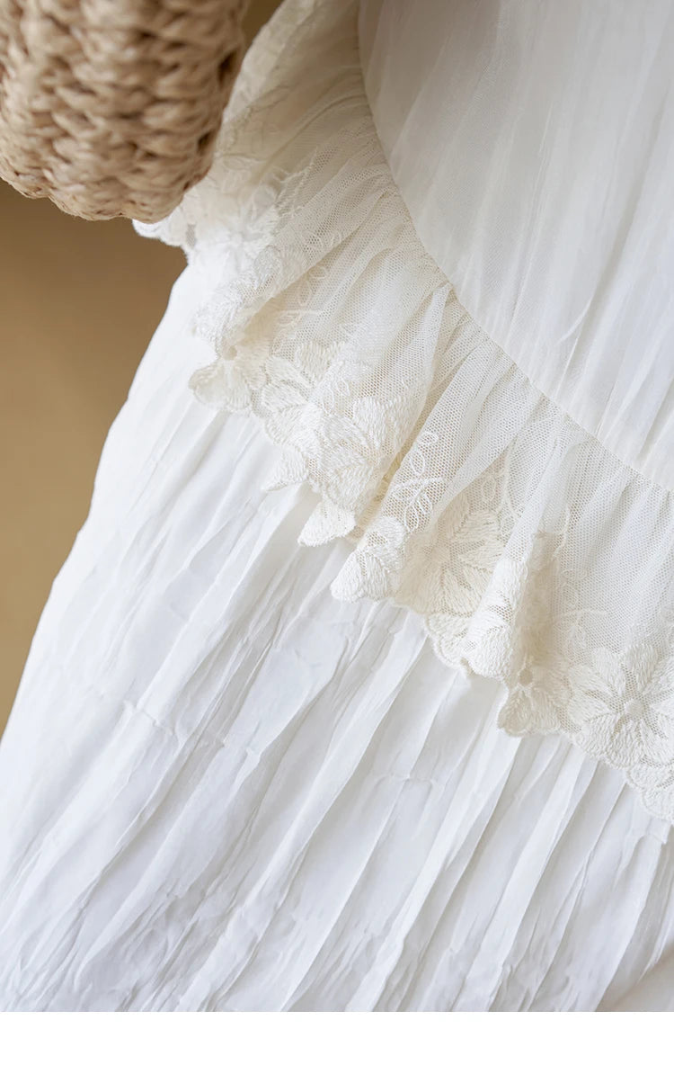 MISHOW Lace Edge Skirt Ruffle High Waist A-Line Cake MXD30B0385
