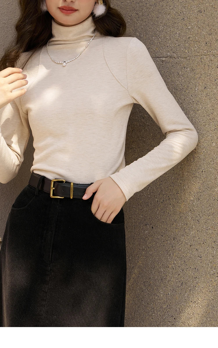 Mishow Mock Neck Bottoming Shirt MXC58Z0290