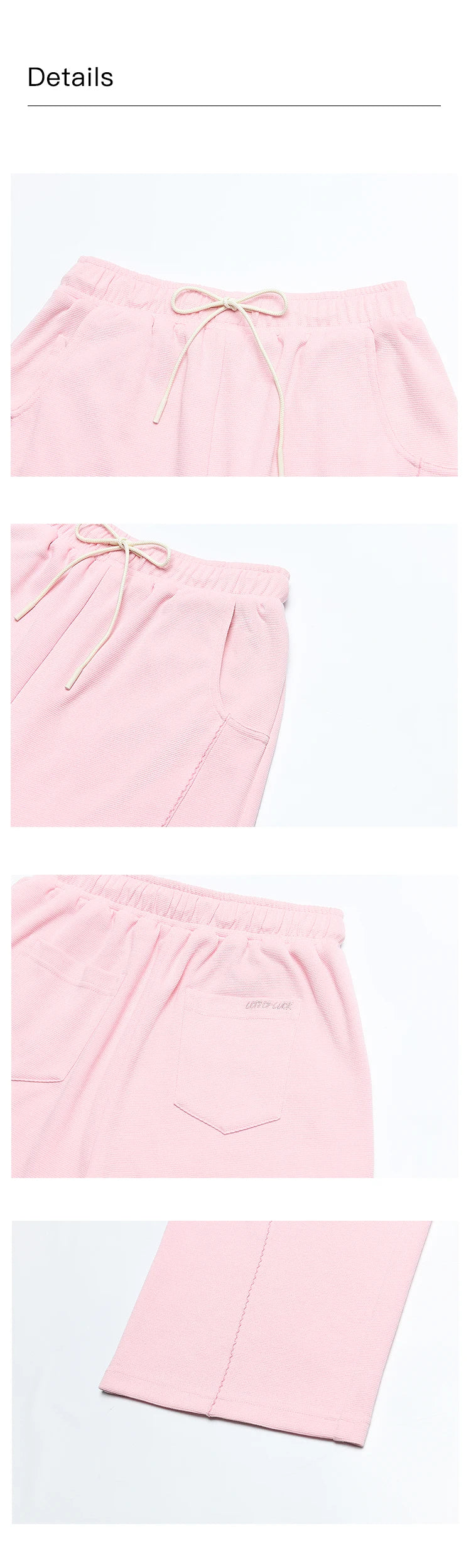 MISHOW Waffle Texture Pants Elastic Waist Drawstring Pocket MXD14K0608