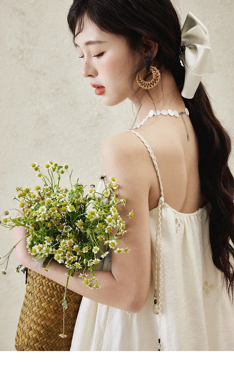 Mishow Sleeveless Hollow Embroidery Camisole Dress MXE15L2142