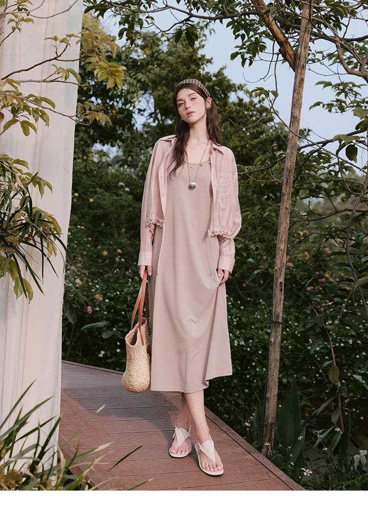 Mishow Solid Sleeveless Round Neck Long Dress MXE33L2205