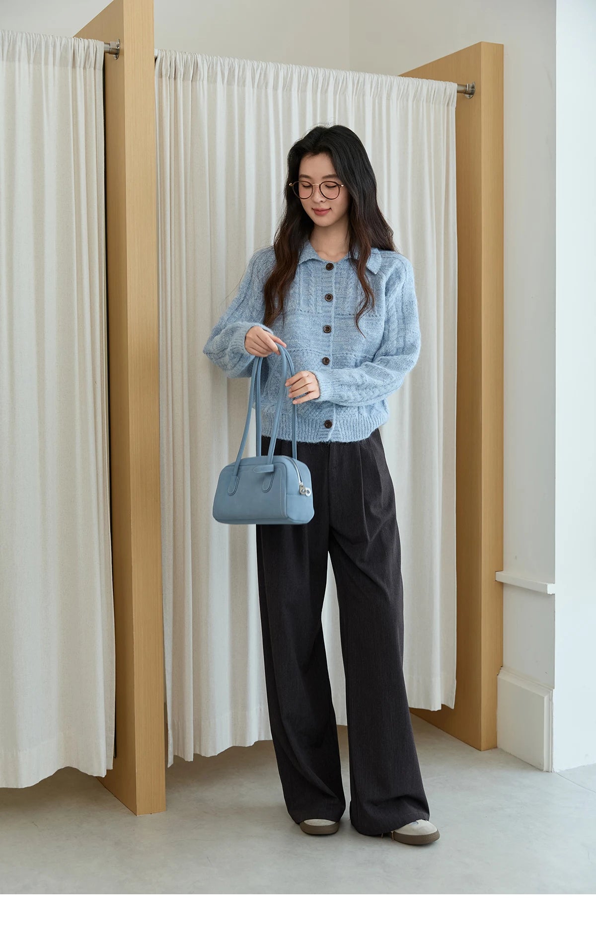 Mishow Simple Turn-Down Collar Knit Cardigan MXE48Z2611