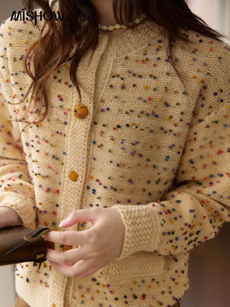 Mishow Colorful Yellow Arctic Fleece Cardigan MXE91Z2778