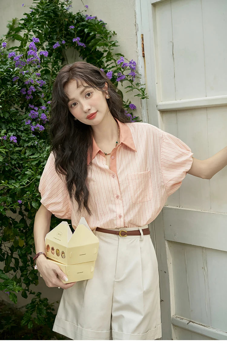 Mishow High Waist Slim A-Line Suit Shorts MXD28K0647