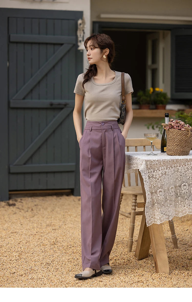 Mishow Solid Square Neck Cotton Tee MXC12T0641