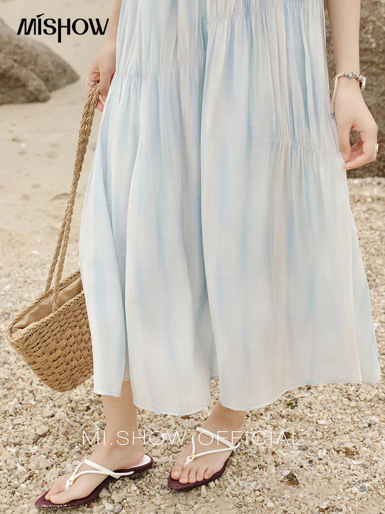 Mishow Tie Dye Sleeveless Seaside Camisole Dress MXE12L2118