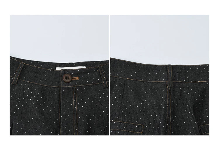 Mishow Polka Dot High Waist Wide Leg Jeans MXE38K0956