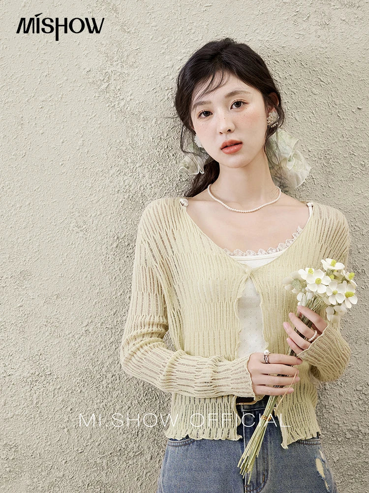 Mishow Casual V-Neck Slim Knit Cardigan MXE16Z1193