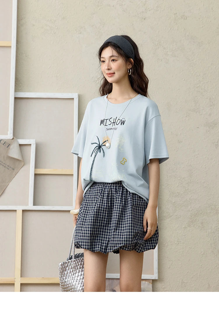 Mishow Coconut Tree Print Holiday Tee MXE31T0516