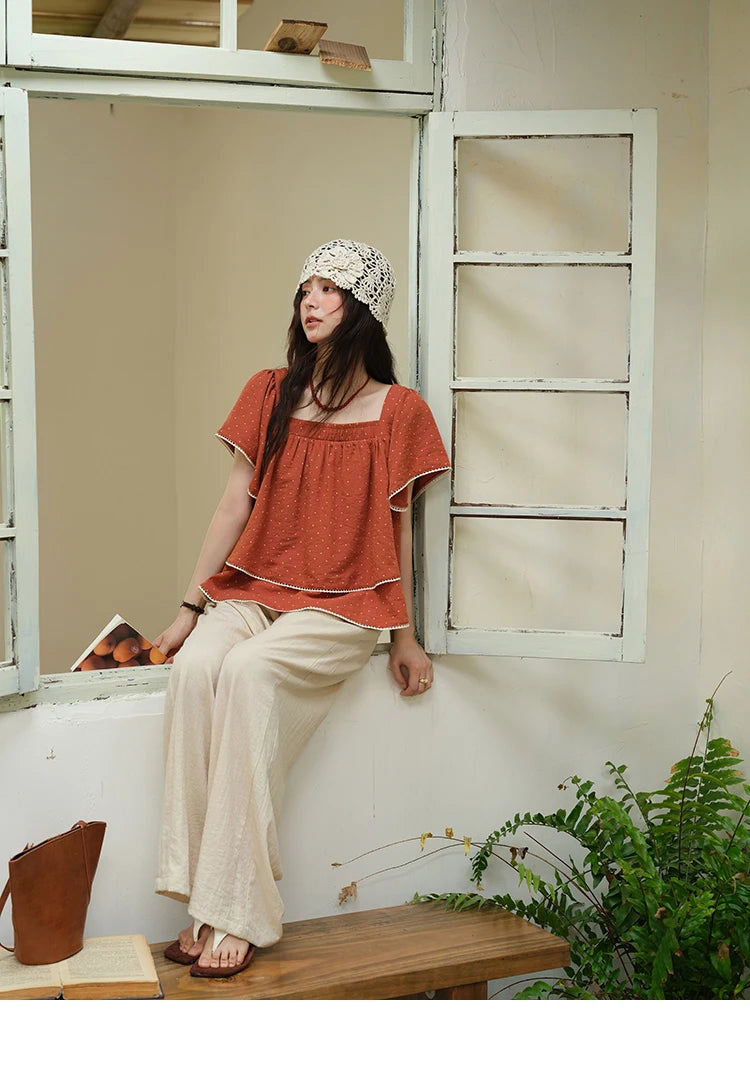 MISHOW Wide Leg Pants Button Pocket High Waist Slim MXE39K0962