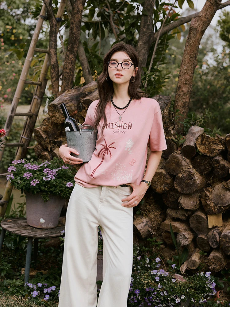 Mishow Coconut Tree Print Holiday Tee MXE31T0516