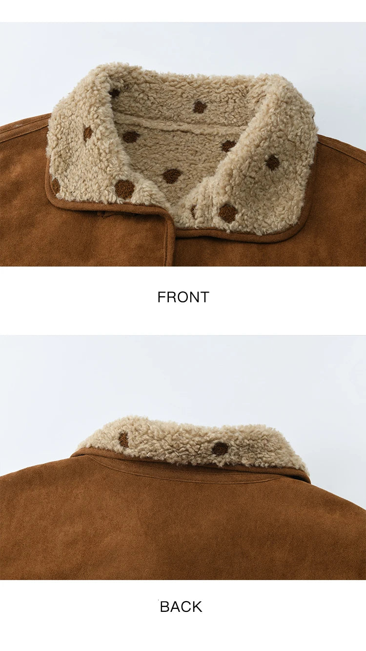 Mishow Brown Reversible Shearling Coat MXE93W1012