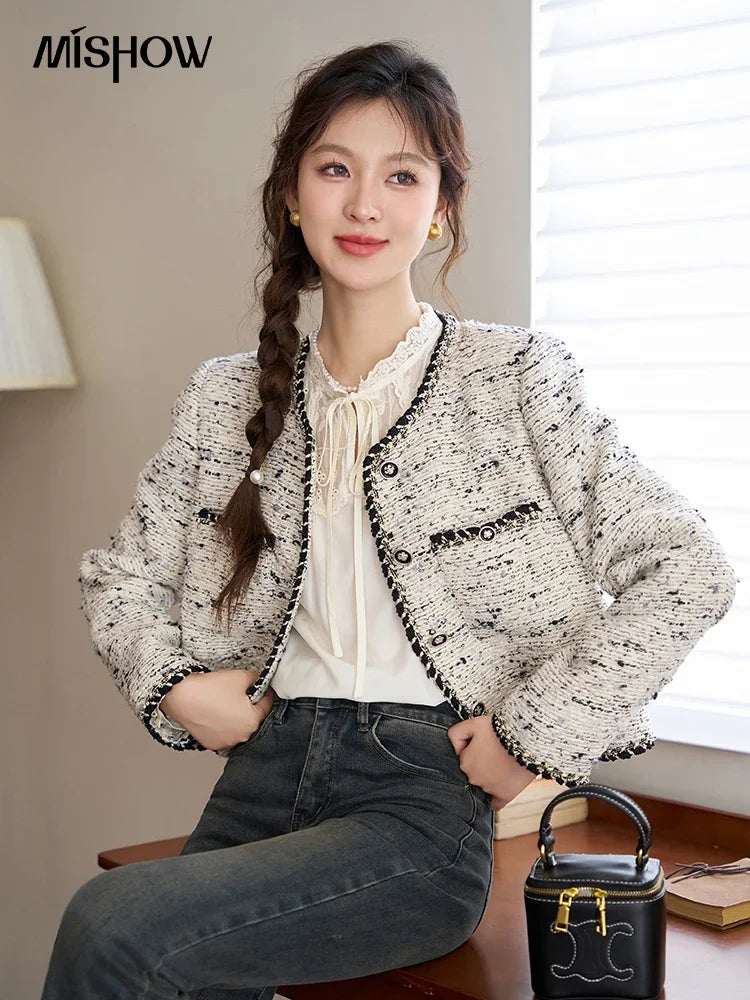 Mishow Cropped Tweed Jacket & Shorts Set MXC41W0029