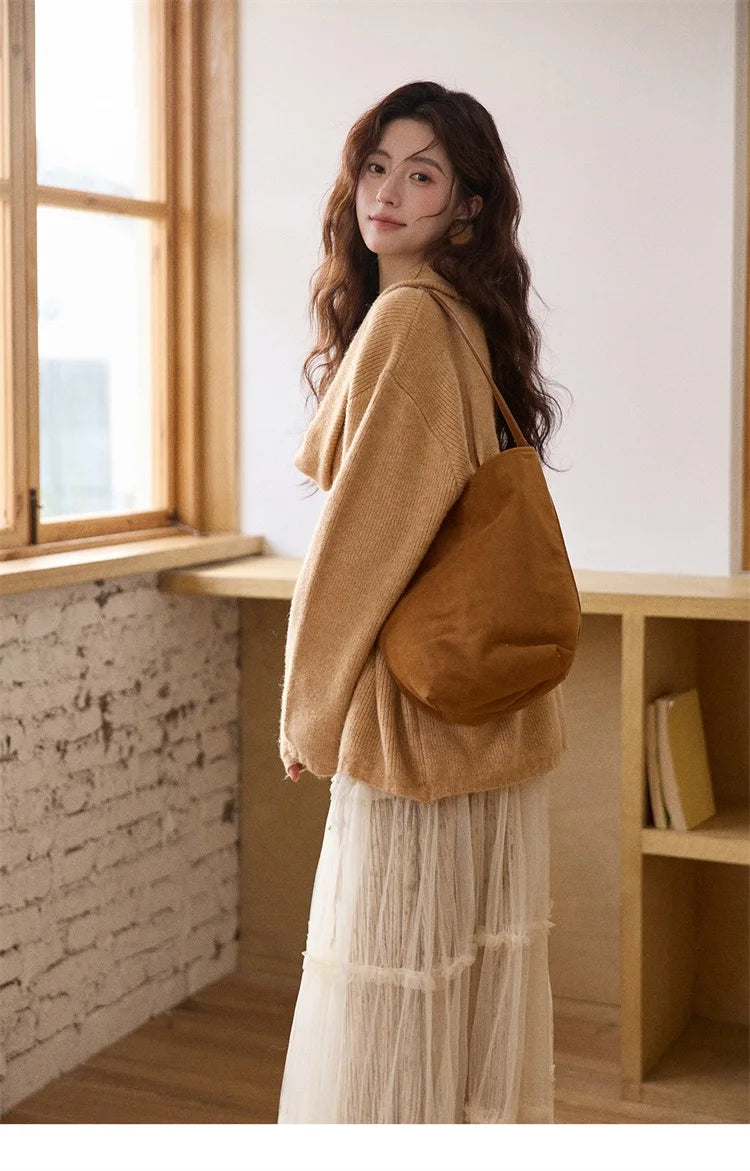Mishow Orange French Style Sweater with Vest & Belt Set MXE86T1437