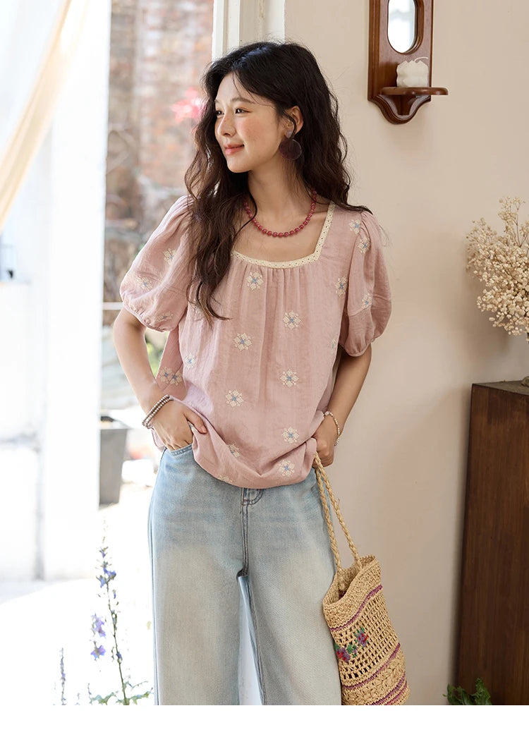 Mishow Denim Blue Lace Straight Leg Jeans MXE35K0947