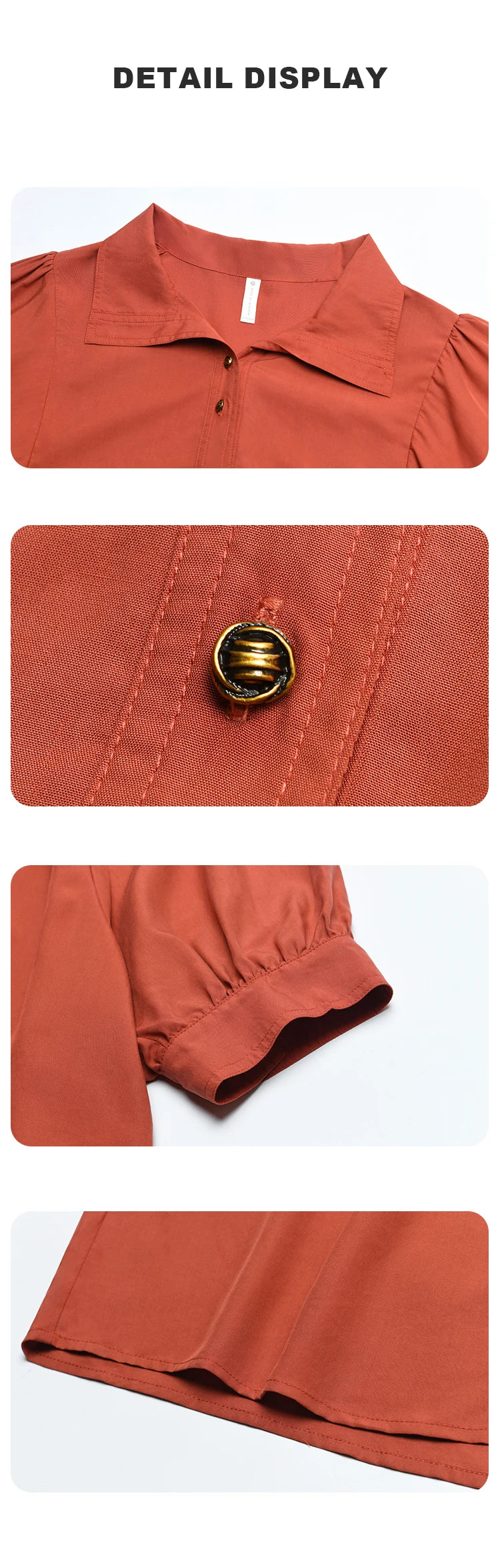 MISHOW Short Sleeve Blouse Lapel Simple Loose Fit MXD28C0247