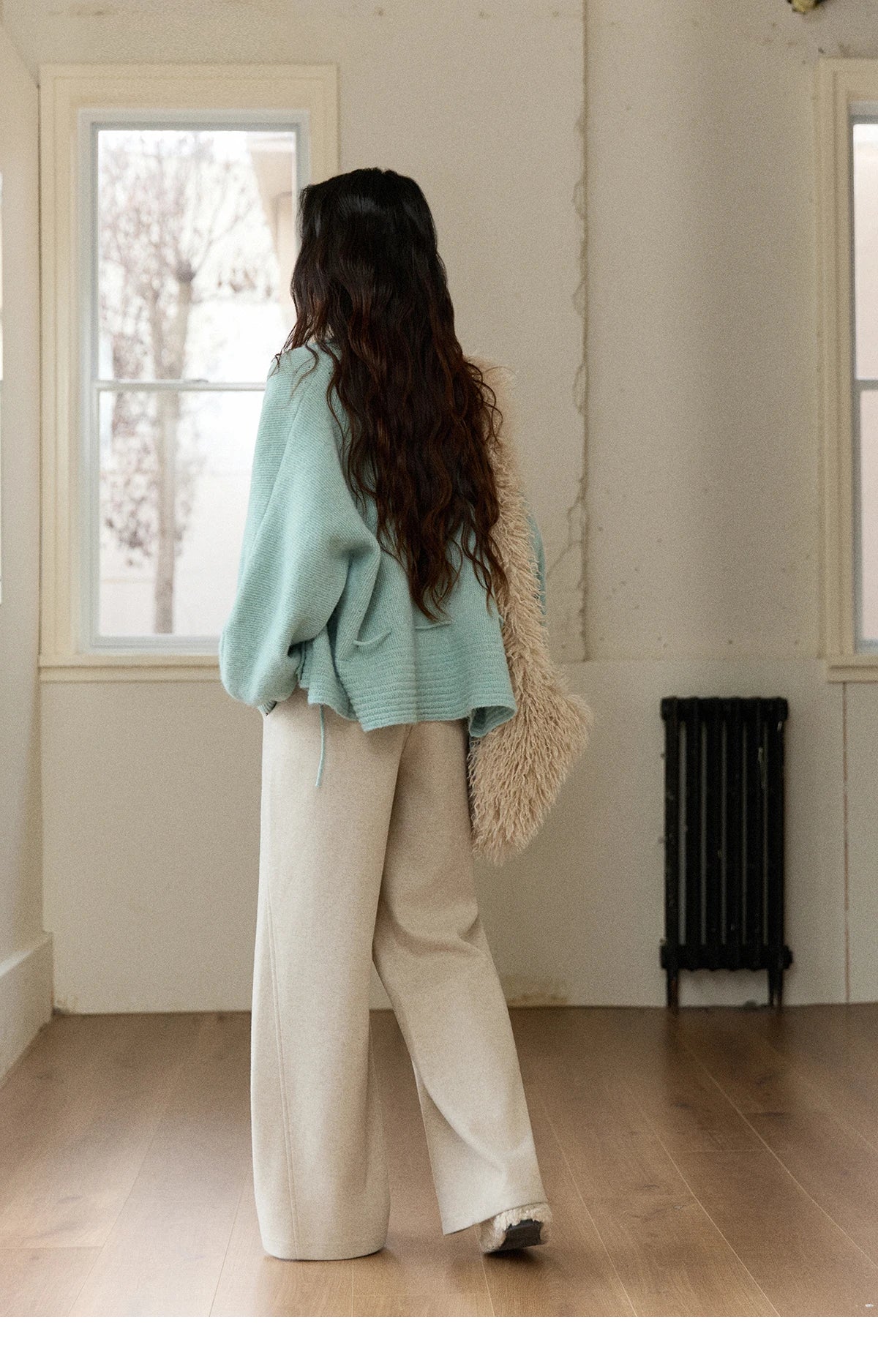 MISHOW Wide-Leg Pants High Waist Straight Lace-Up Loose MXE89K1100