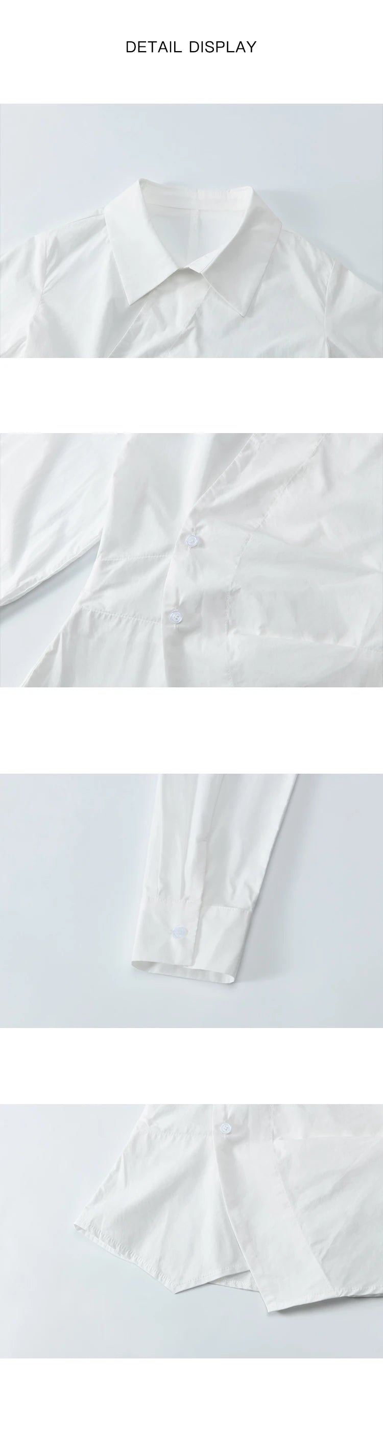 MISHOW French Side Placket Asymmetric Shirt Pleated Waist Lapel MXD45C0357