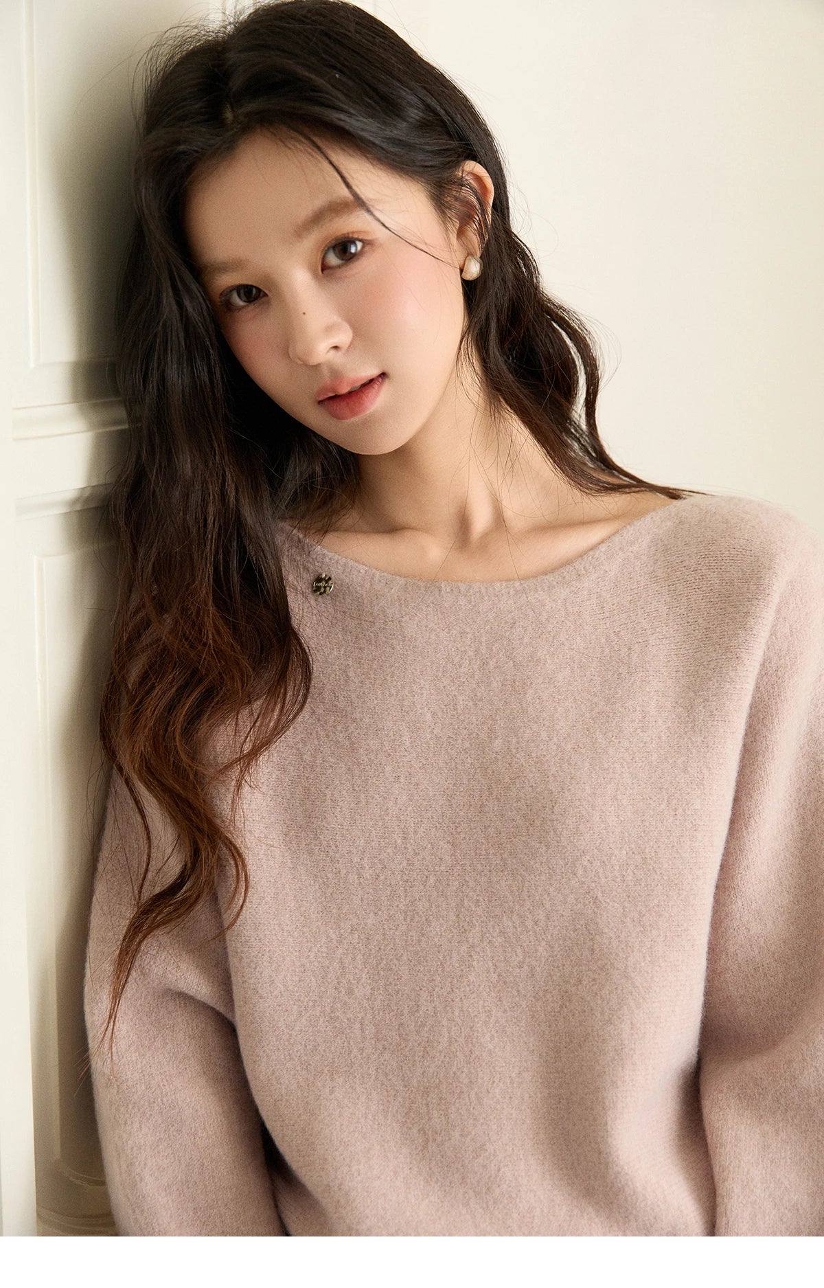 Mishow Boat Neck Lantern Sleeve Pullover MXE94Z2984