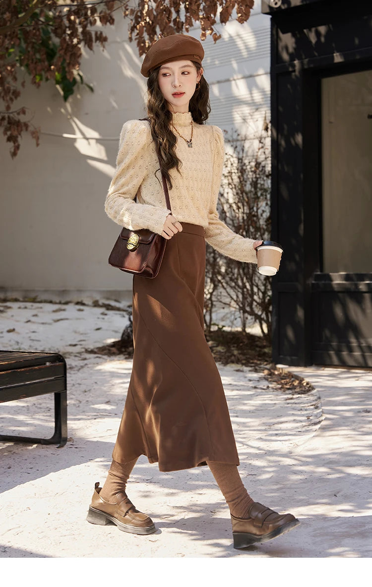 Mishow Lace Mock Neck Bottoming Shirt MXC58Z0481
