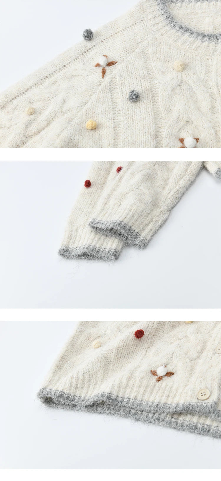 Mishow Hand-Crocheted Wool Blend Cardigan MXE48Z2575