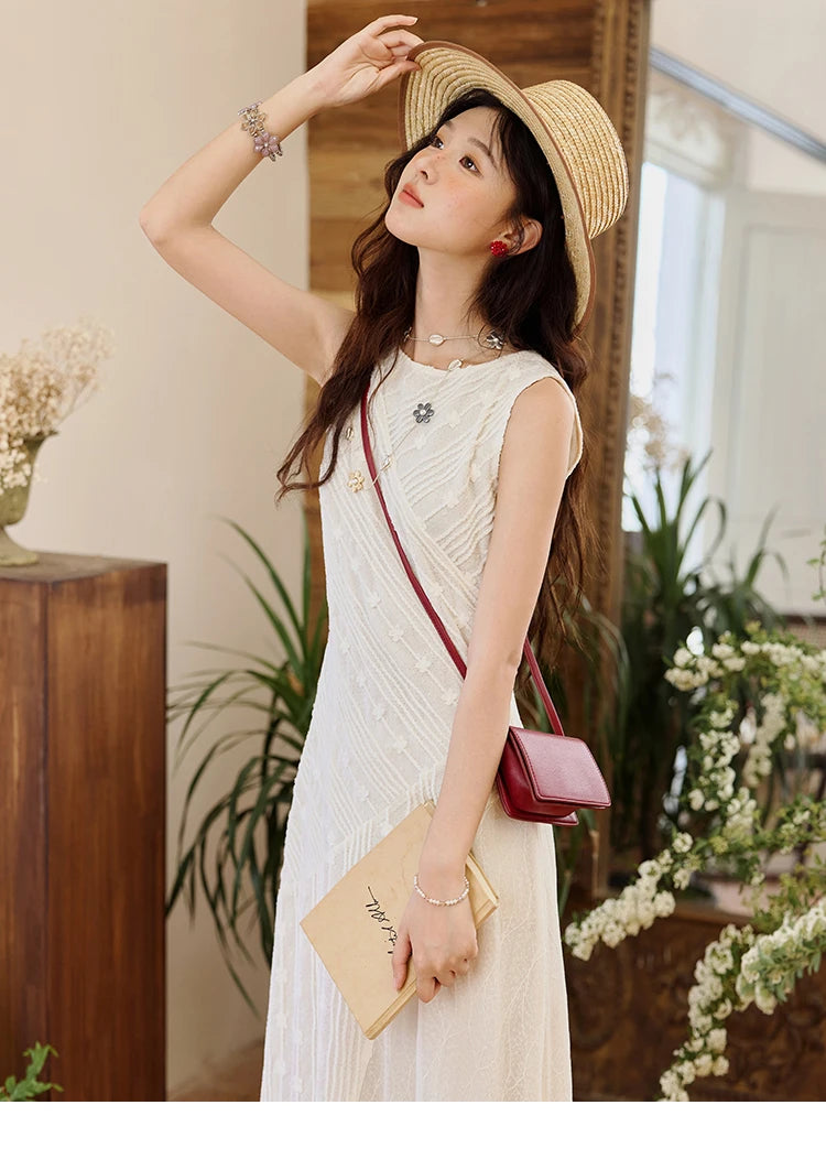 Mishow Asymmetric Lace Fishtail Flower Dress MXE35L2301
