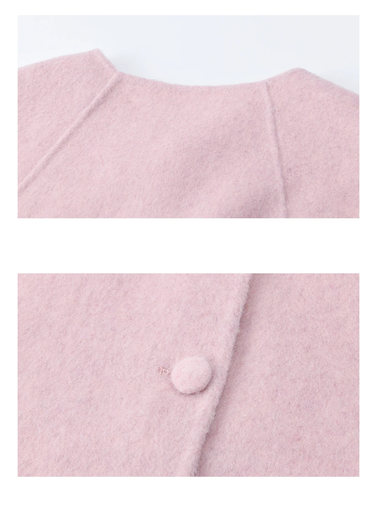 Mishow Pink Wool Hooded Bow Tie Strap Coat MXE91W1010