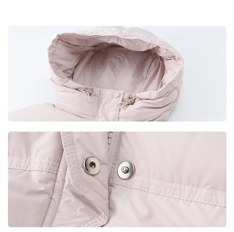 Mishow Hooded 90% White Duck Down Short Coat MXE51Y0080